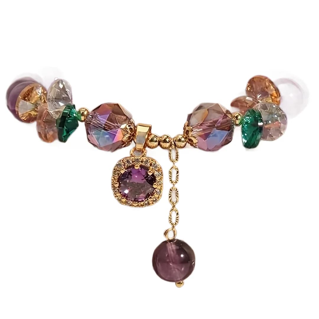 BNX Jewelry Autumn New Women's Glass Bracelets Set with Zircon Stones Office/Career Style Without Plating