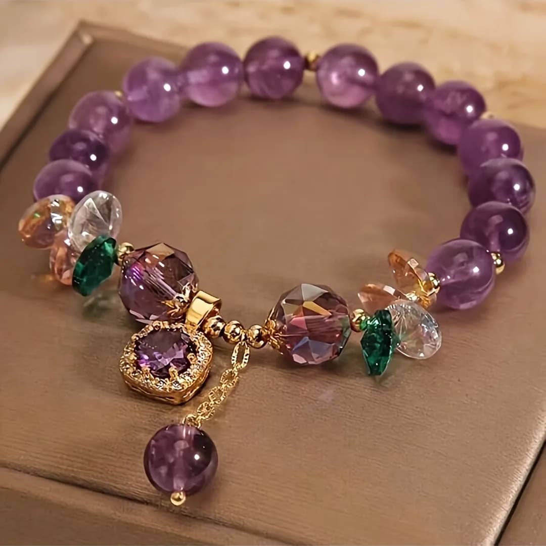 BNX Jewelry Autumn New Women's Glass Bracelets Set with Zircon Stones Office/Career Style Without Plating